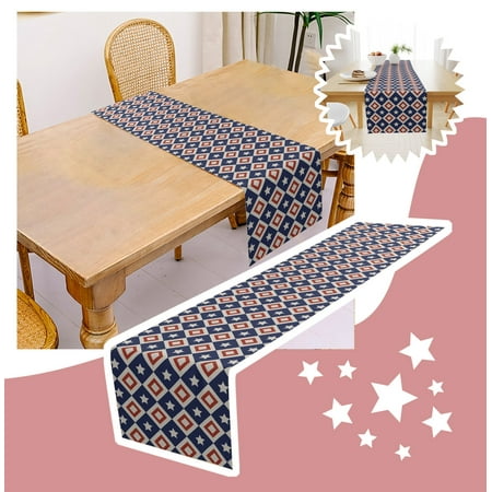 

NIUREDLTD Home Decoration American Flag 4th July Patriotic Memorial Day Table Runner Independence Day Holiday Kitchen Table Decoration Indoor Outdoor Home Party Decoration