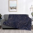 thumbnail image 2 of Fotbe Navy Dark Blue Manta de Franela con Estampado, Manta Ultrasuave para Cama, Sofá, Auto, Hipoalergénica y Antibolitas-50"x40", 2 of 6