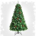 thumbnail image 2 of Topbuy 6ft Pré-Décoré Vacances Arbre de Noël Unlit Pin Artificiel W / Baies Rouges, 2 of 10