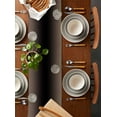 thumbnail image 3 of Table Runner 72 Inches Long for Kitchen Dining, Brown Black Ombre Dresser Scarf Farmhouse, Dining Table Decorations for Wedding/Parties, Modern Gradient Abstract Art 16 x 72 In, 3 of 9