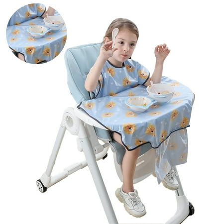 

Waterproof Bib attaches to highchair NO More Gaps