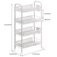 thumbnail image 5 of 5-Tier Rolling Kitchen Cart with Baskets, Stackable Wire Storage Organizer, Movable for Pantry, Bathroom, Laundry, No Tools Assembly, 5 of 8