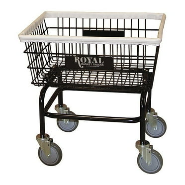 Royal Basket Trucks Laundry Cart,26 in L,Black G27-BKX-W0A-5UNN