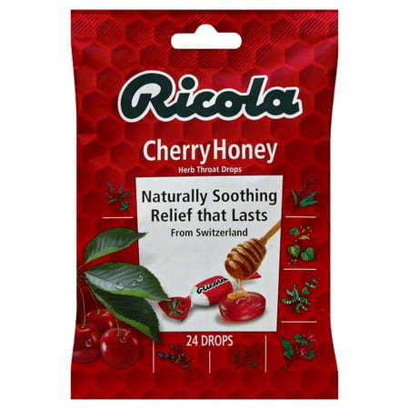 Ricola Natural Herb Throat Drops Cherry Honey 24 (Best For Itchy Throat)