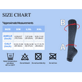 thumbnail image 6 of 4 Pairs Open Toe Compression Socks for Men & Women 15-20 mmhg Graduated Athletic for Running Nurses Shin Splints Flight Travel, 6 of 7