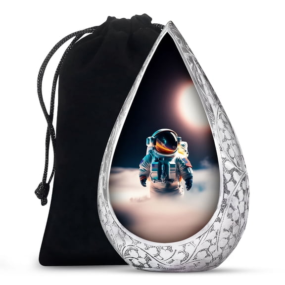 JAGSHASHI Astronaut - Funeral Urn Ashes - Ash Urns For Men & Female - Cremation Urn Ashes - Urn For Ashes - Decorative Adult Urns - Memorial Urn - 10 Inch - Large