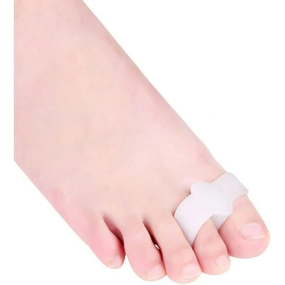 Double Loop Separator,Little Valgus Corrector,Silicone Gel Toe Separator with 2 Holes,for Overlapping Toes Bunion Protector Unisex Foot Care