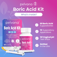 thumbnail image 3 of Pelvana Boric Acid Suppositories - 60 Count + 15 Applicators + 50 pH Tests - 125 Piece Kit, 3 of 9