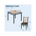 thumbnail image 4 of Home dining mesa set para 2, wood kitchen mesa con 2 forrado sillas, set of 2 con collision - angle design, perfect para small - space dining rooms y apartments, 4 of 6