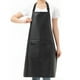 thumbnail image 1 of Delantal de cuero de vinilo Dinheiro con bolsillos para hombres y mujeres, impermeable, se mantiene seco para cocinar, lavar platos y cuidar perros, 1 of 6