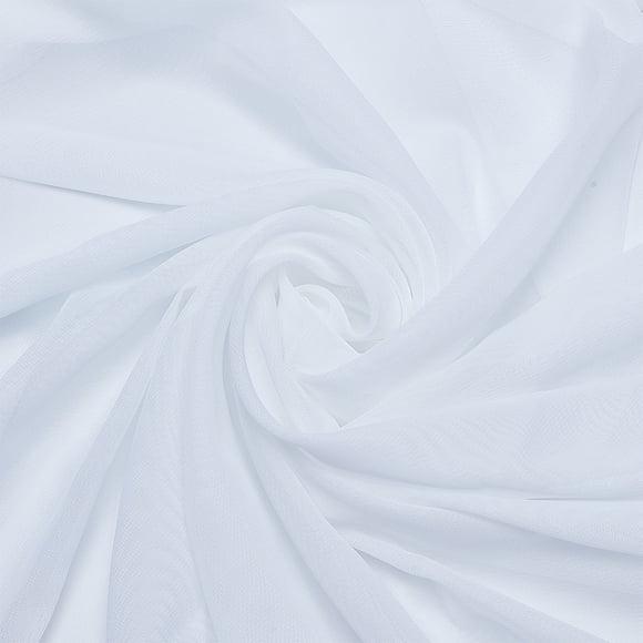 Tissu en Polyester Chiffon pour Accessoires de Vêtements DIY Artisanat Blanc 1500mm