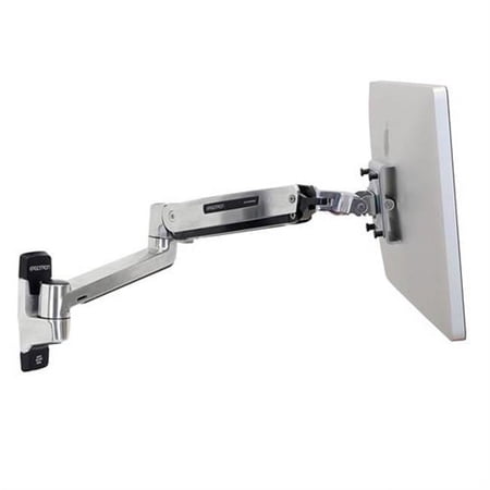 UPC: 0698833040104 | Ergotron LX HD Sit-Stand Wall Arm Adjustable Monitor Up to 46  Polished Aluminum (45-383-026)