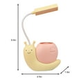 thumbnail image 2 of Led Desk Lamps for Home Office LED Desk Lamp With Pen Holder, Desk Light For Computer/Desktop - White, Rechargeable, Eye-Caring, Flexible Gooseneck - Bedside Table Lamp For Reading, 2 of 6