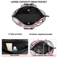 thumbnail image 3 of Red and White Striped Baseballs Pattern Travel Tote Bags for Women Carry On,Large Weekender Bags for Women Travel,Multi Functional Duffle Bag for Work,Shopping,Sports, 3 of 5