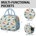 thumbnail image 6 of Womens Light Green Dinosaurs Leaves Pattern Lunch Box for Work,Insulated Lunch Bag for Women,Loncheras Para Mujer,Leakproof Adult Lunch Bag for Work,Beach,Travel,Picnic,Camping, 6 of 7