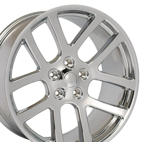 OE Wheels DG51 22 Inch Rims Fit Ram SRT Style 5x139.7 22x10 Chrome - Hollander 2223 (Set of 4)