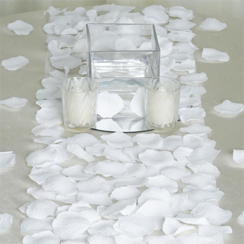 500 White Silk Artificial Roses Wholesale Petals For Table Confetti