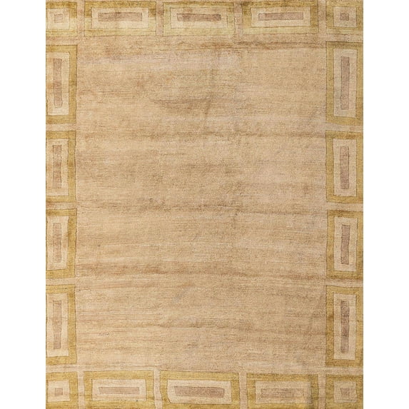 Ahgly Company Indoor Rectangle Abstract Bronze Brown Abstract Area Rugs, 2' x 3'