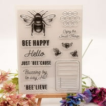 Ouginx 5.7 by 7.9 Inch Bee Clear Stamps for Card Making Scrapbooking Arts Crafts Decoration