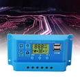 thumbnail image 4 of Parámetro Controlador Solar Ajustable PWM Pantalla LCD 2 USB Regulador Solar Azul 12V 24V, 4 of 7