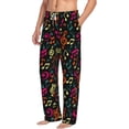 thumbnail image 2 of Daiia Music Notes Men's Sleep Pant with Pockets and Drawstring,Pajama Pants-Large, 2 of 9