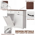 thumbnail image 6 of AHB Double Tilt Out Trash Cabinet with Drawers for Two 10 Gallon Bins, Kitchen Trash Can Storage Organizer, 35.63"L x 13"W x 35.63"H, White, 6 of 8