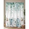 thumbnail image 4 of Fsddascl Green Grey Pumpkins Fall Shower Curtain Set - Standard 72" x 72" Washable Bathtub Curtain with 12 Hooks, Thanksgiving Eucalyptus Leaves Waterproof Fabric Stall Shower Curtains for Bathroom, 4 of 6