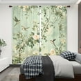 thumbnail image 3 of WNOOHIY Nature Style Flying Birds Floral Light-filtering Curtains for Living Room Bedroom Office Home Decoration, Set of 2 Panels, 3 of 8