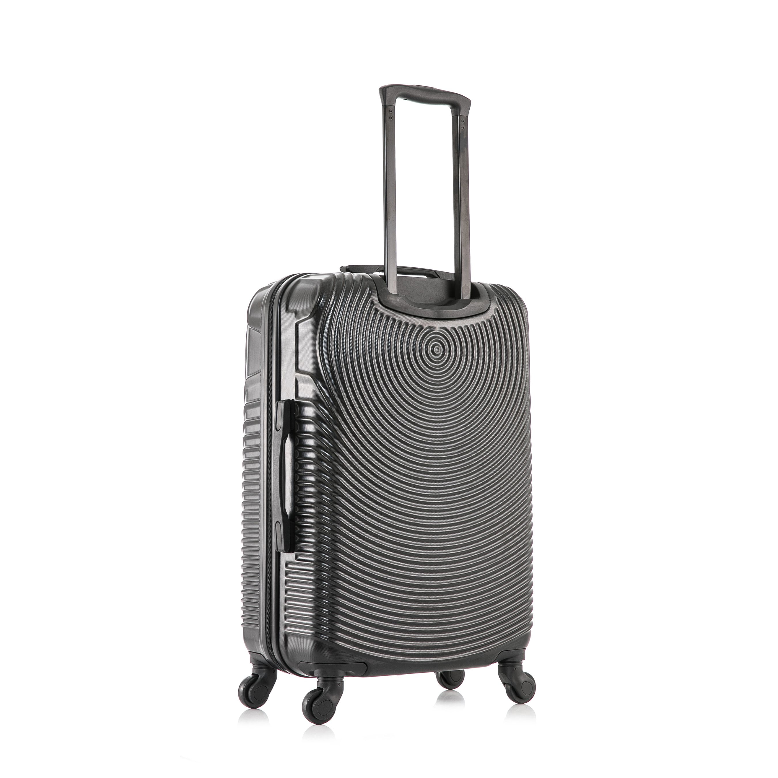 DUKAP Inception 24" Hardside Lightweight Luggage with Spinner Wheels, Handle and Trolley, Black