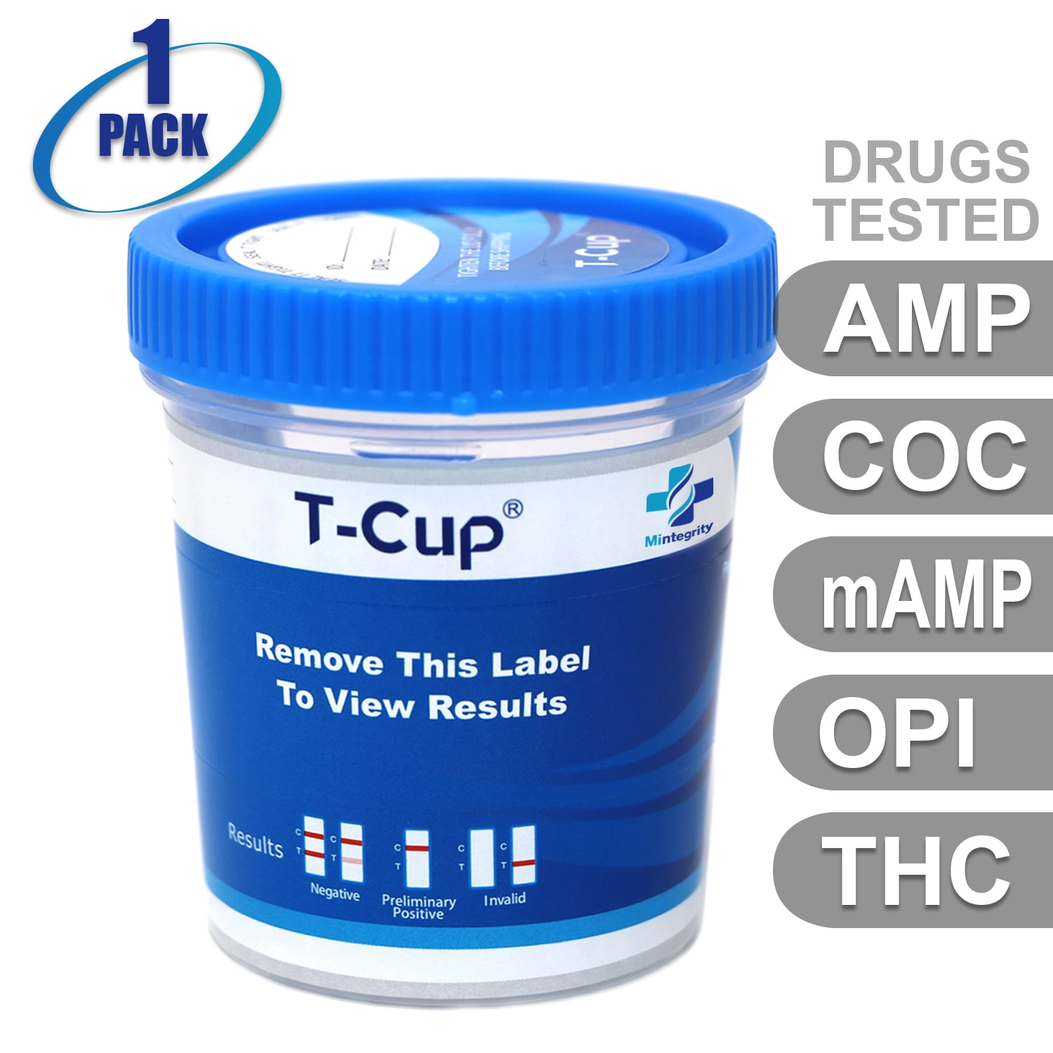 Mintegrity [1pk] 5-Panel T-Cup Instant Urine Drug Test - (AMP/COC/mAMP/OPI/THC) #MI-TDOA-254