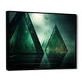 thumbnail image 3 of Designart "Echoes of Pyramid Green Abstract Harmony IV" Oversized Abstract Framed Wall Art - Modern Green Abstract Geometric Hallway Framed Wall Art Decor, 3 of 7