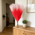 thumbnail image 6 of 20 Pack - Artificial Pampas Grass Faux Dried Flowers Boho Bouquet for Home Decor - Wedding Centerpiece Floral Arrangement Natural Reeds, Red, Ccwuwei, 6 of 6