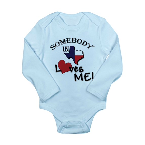 CafePress - Somebody In Texas Loves Me Infant Creeper Long Sle - Long Sleeve Infant Bodysuit