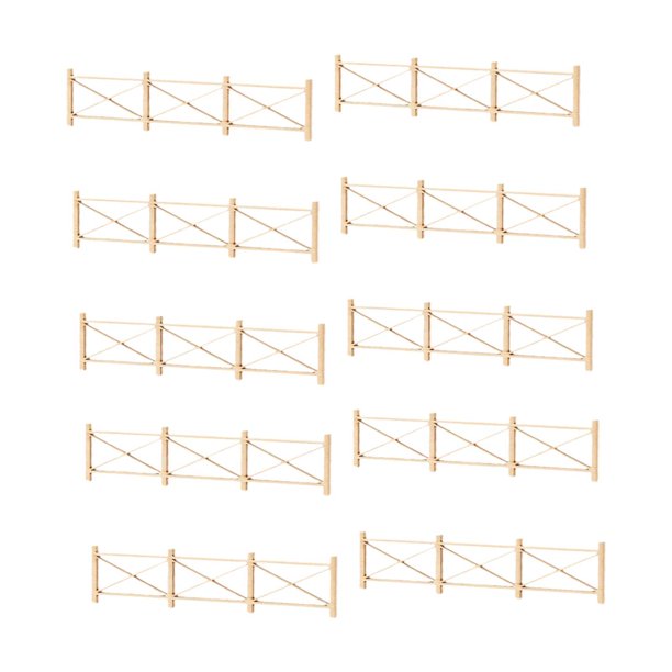 10 piezas de mini vallas para manualidades, escala 1:50, accesorios para maquetas de ferrocarril para miniaturas de hadas. Estilo C