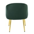 thumbnail image 3 of LumiSource Gold Metal, Green Velvet Shiraz Chair, 3 of 5