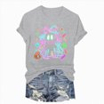 thumbnail image 5 of NOLDARES Halloween Shirt for Women Funny Ghost Costume Tshirts Halloween Short Sleeve Graphic Tee Tops(Light Gray,XL), 5 of 6