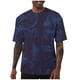 thumbnail image 2 of Ceisia Men's Casual Solid Color T-shirt High Elastic Loose Fit Short Sleeve Round Neck All Season Sport Tee Tops Blue L Gifts, 2 of 6