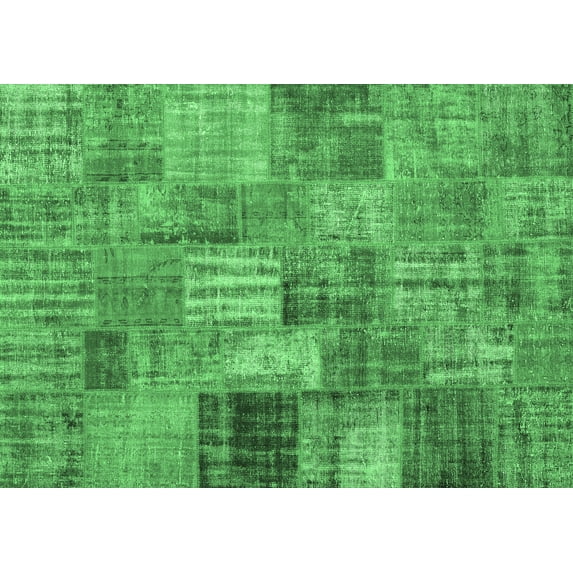 Ahgly Company Indoor Rectangle Persian Emerald Green Traditional Area Rugs, 2' x 3'