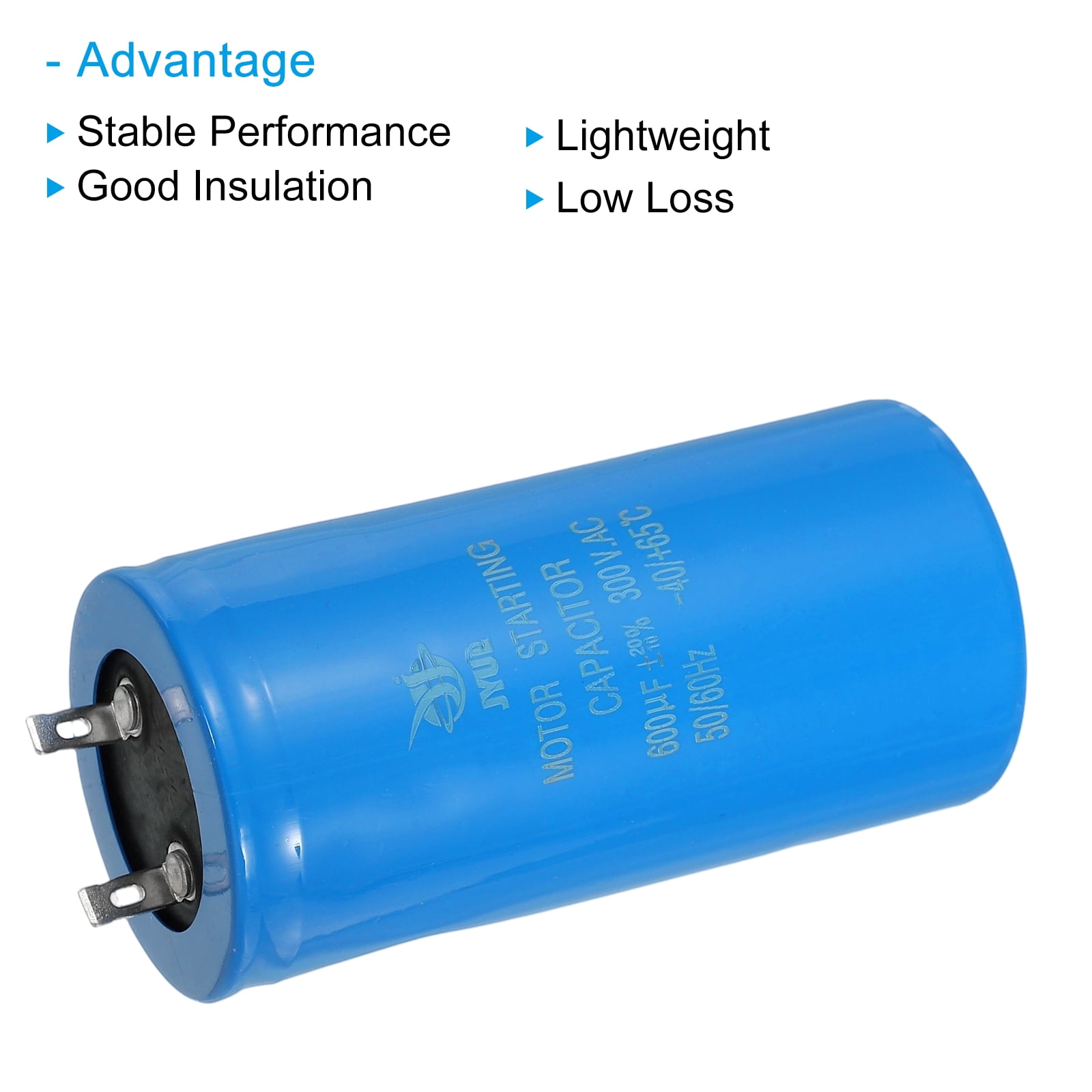 Uxcell Motor Start Capacitor, 600uf 300V CD60 Running Capacitor Starting Capacitor for Air Conditioners, Electric Motor Starts Running