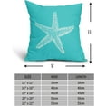 thumbnail image 4 of Turquoise Starfish Pillow Covers 20x20 Inch Coastal Beach Nautical Decorative Throw Pillow Case Summer Beachy Cushion Cover Set of 2 Home Decor for Bedroom Sofa Living Room Couch Chair Outdoor, 4 of 6
