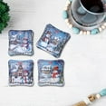 thumbnail image 3 of Square Ceramic Coaster Snowman - Set of 4, 3 of 3