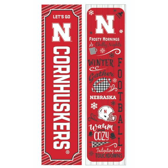 Nebraska Huskers 47" Double Sided Winter Leaner Fan Sign