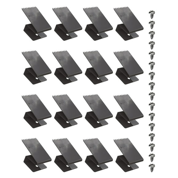 NACETURE Hurricane Window Board-Up Clips Universal and Reusable Hurricane Storm Plywood Clips for Windows with Screws 1/2" inch 16 Pack