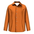 thumbnail image 6 of Long Sleeve Dress Shirts For Men Solid Lapel Collar Button Front Shirts Business Casual Fall Work Tops Abundant Color Choices, 6 of 6