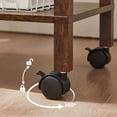 thumbnail image 6 of LEYAOYAO Brown Printer Stand for Desk, 2 Tier Desktop Printer Shelf, Computer Monitor Riser Stand for Home Office, 6 of 7