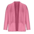 thumbnail image 4 of Labakihah Jackets For Women Womens Blazer Open Front Fashion Long Sleeve Business Work Casual Suit Jackets Lightweight Notched Collar Cardigan Blazer Jackets For Women Hot Pink, 4 of 7