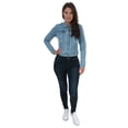 thumbnail image 3 of Women's Vero Moda Hot Soya Denim Jacket in Blue, 3 of 5