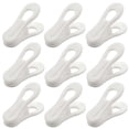 thumbnail image 1 of 26-27 40pcs White Plastic Hanger Clips, Clips For Use With Slim-line Clothes Finger Clips Washing Line La, 1 of 5
