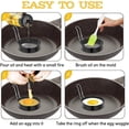 thumbnail image 4 of Anillo de huevo, paquete de 3 moldes para hacer panqueques de huevo, anillos de huevo moldeadores de círculo antiadherente de acero inoxidable, herramienta de cocina para freír huevo Mcmuffin, sá, 4 of 5