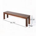 thumbnail image 2 of RUSTIC STYLE BENCH - 61.75"W x 14.50"D x 17.75"H, Slat Panel Design, 2 of 11